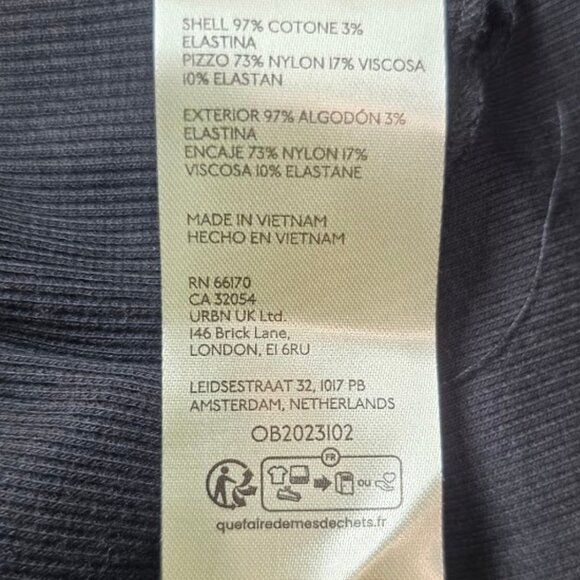 NWT FREE PEOPLE Cuff It Lace Top Black L - Picture 12 of 12